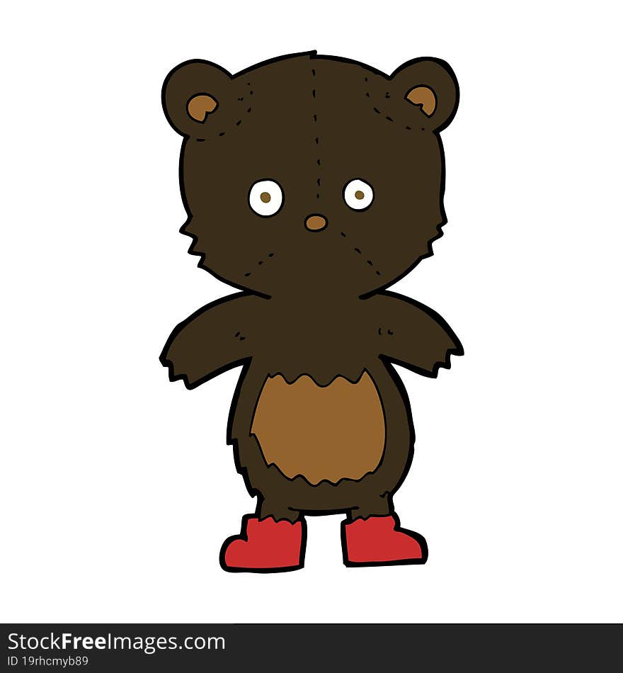 cartoon black bear cub