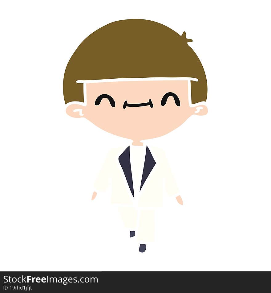 cartoon of cute kawaii boy in suit