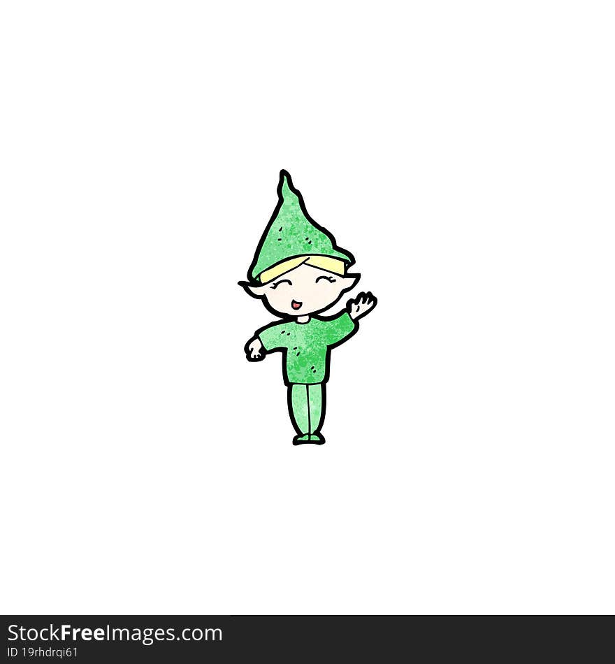 cartoon christmas elf