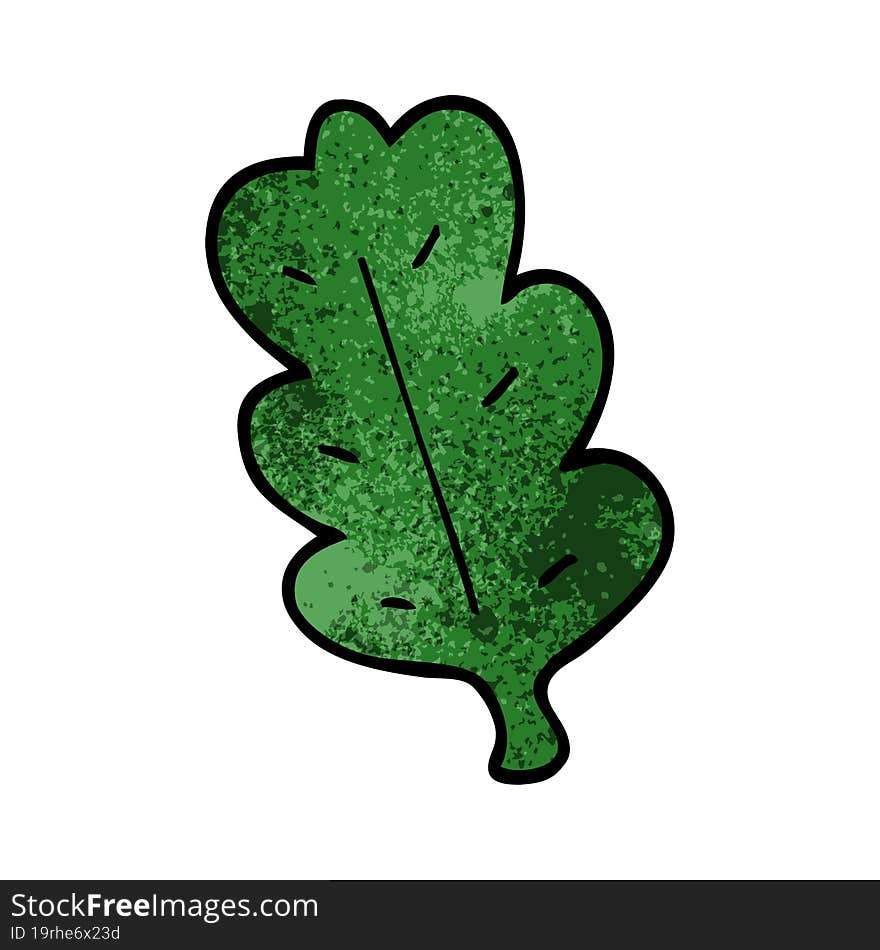 cartoon doodle leaf