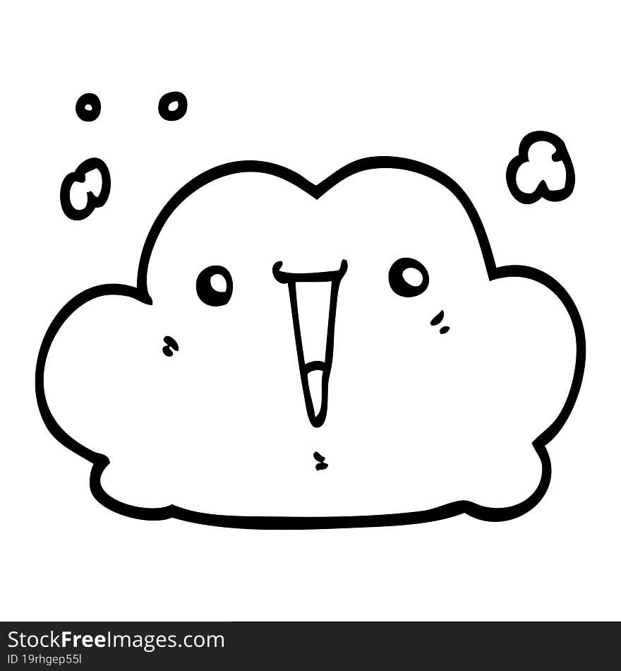 cute cartoon cloud