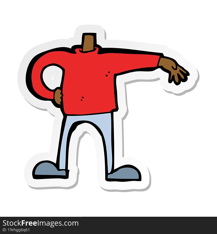 sticker of a cartoon male boy making gesture