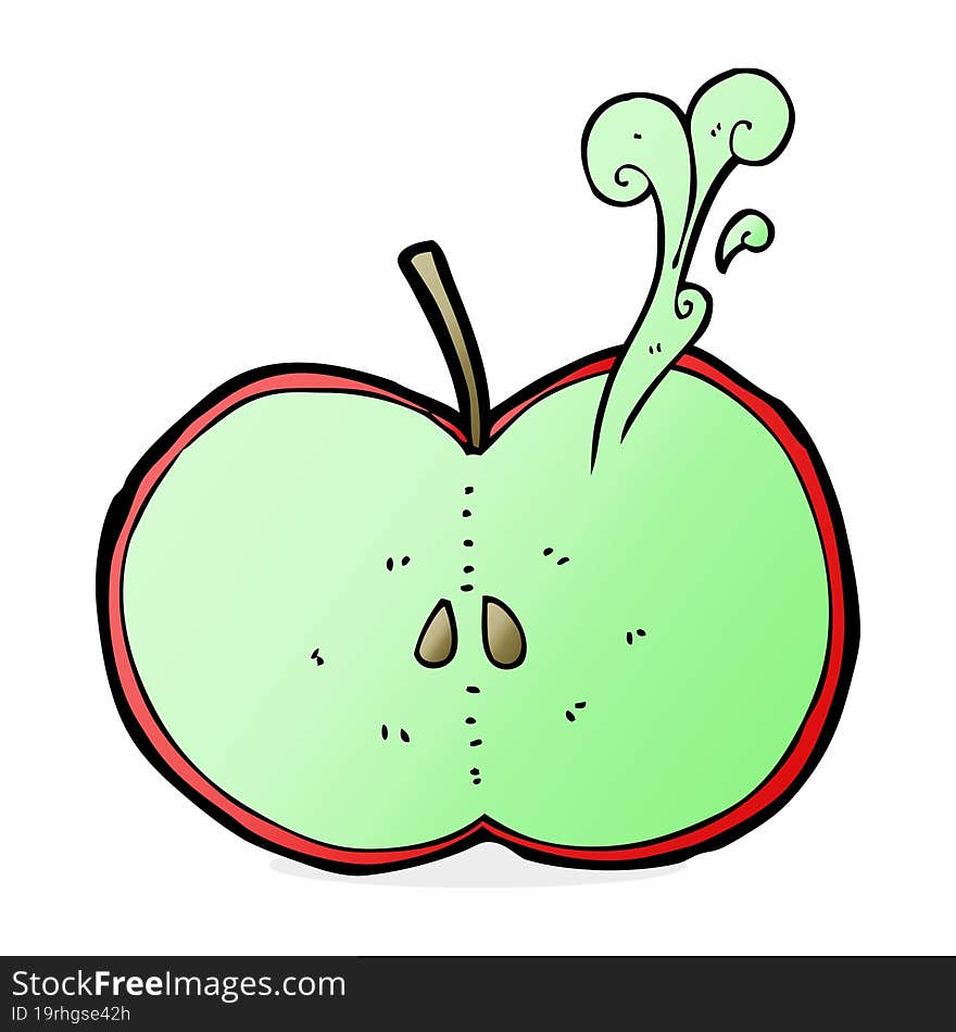 cartoon sliced apple