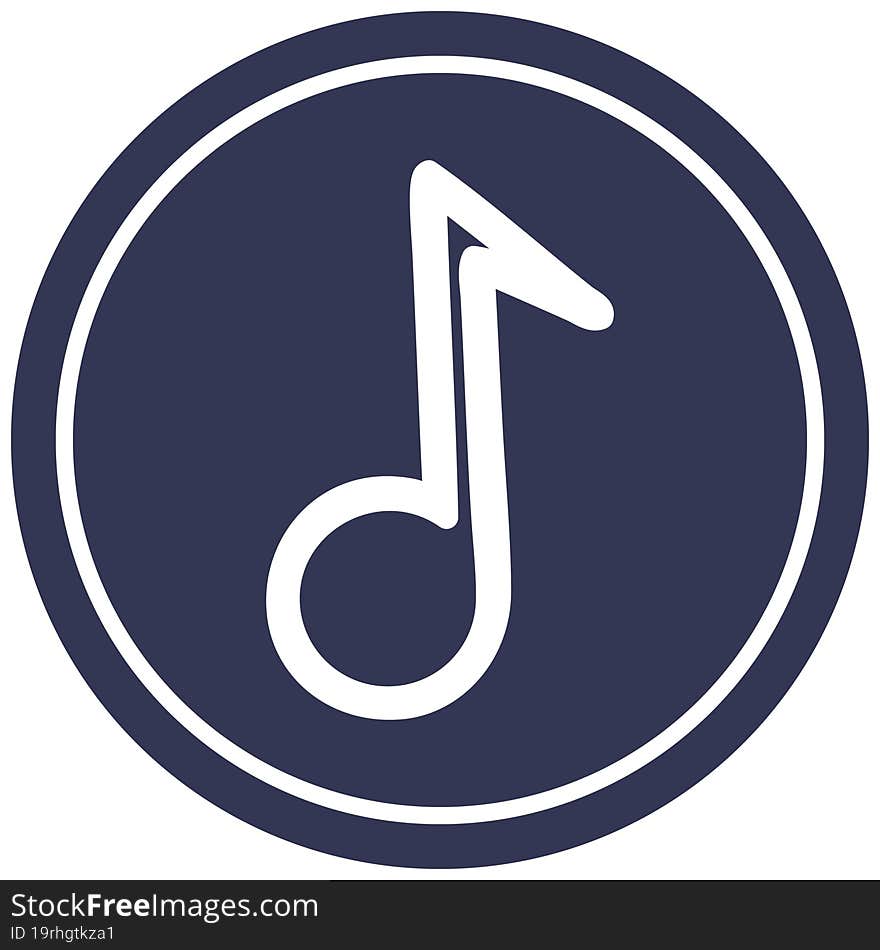 musical note circular icon