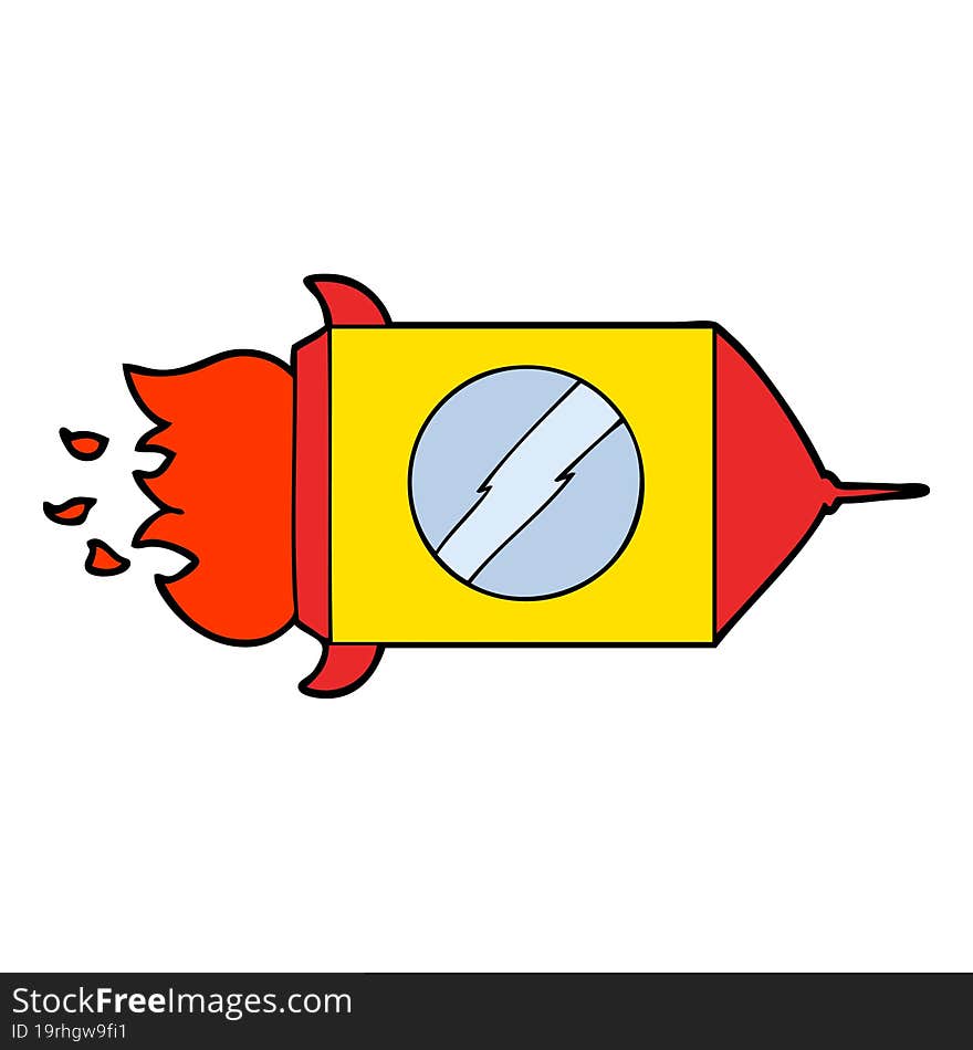 cartoon space rocket. cartoon space rocket