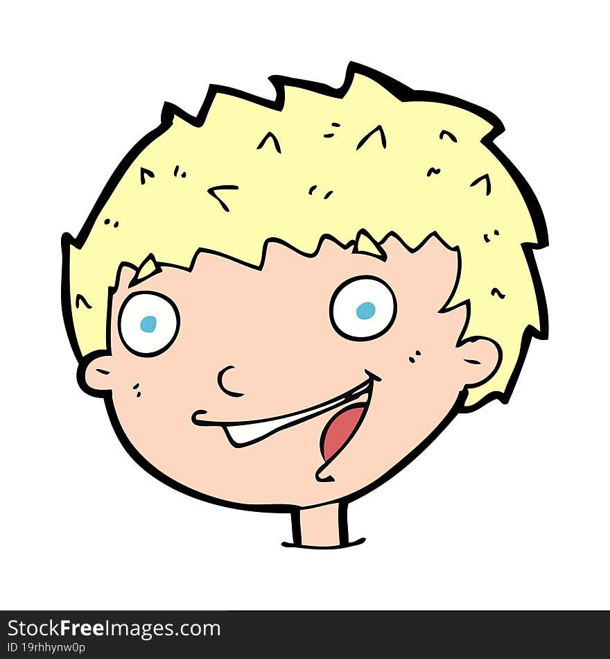 cartoon laughing boy