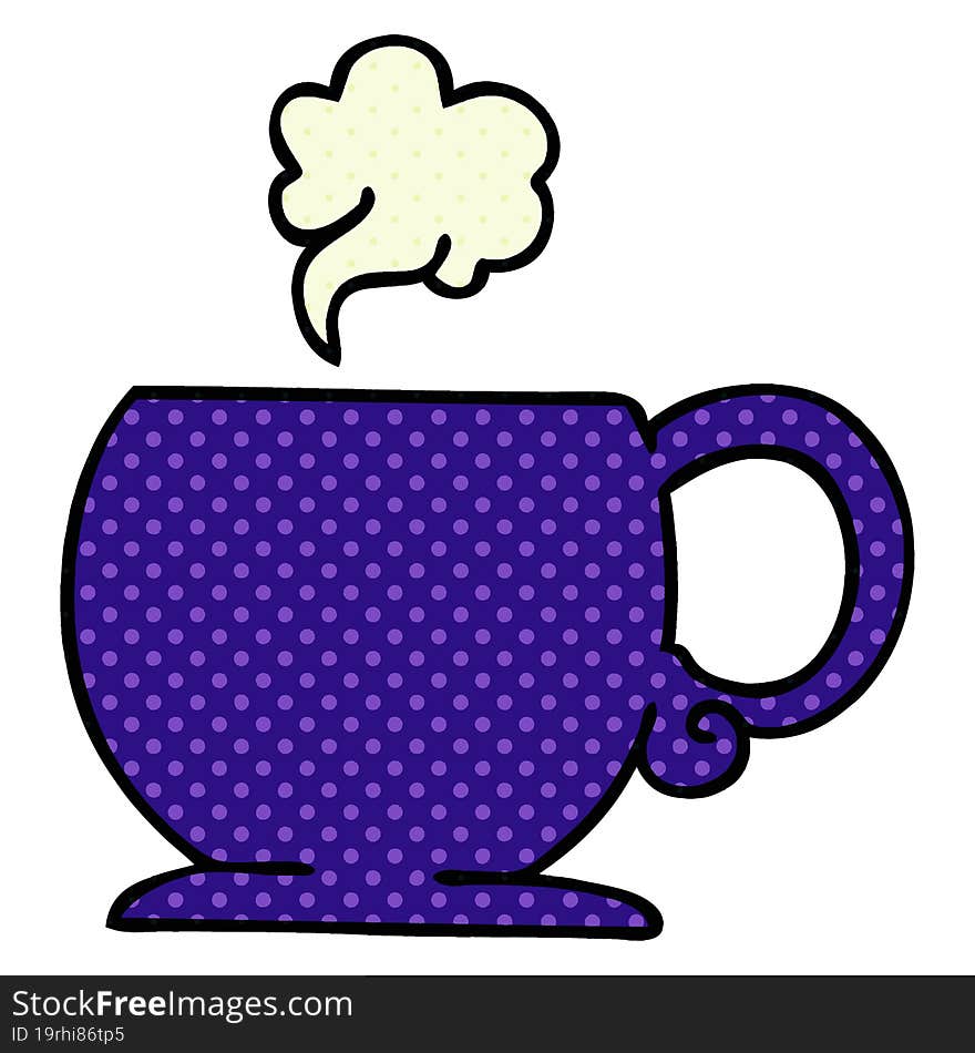 comic book style quirky cartoon hot drink. comic book style quirky cartoon hot drink