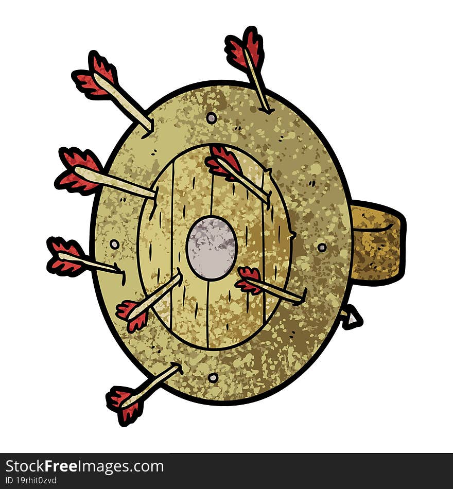 shield full of arrows. shield full of arrows