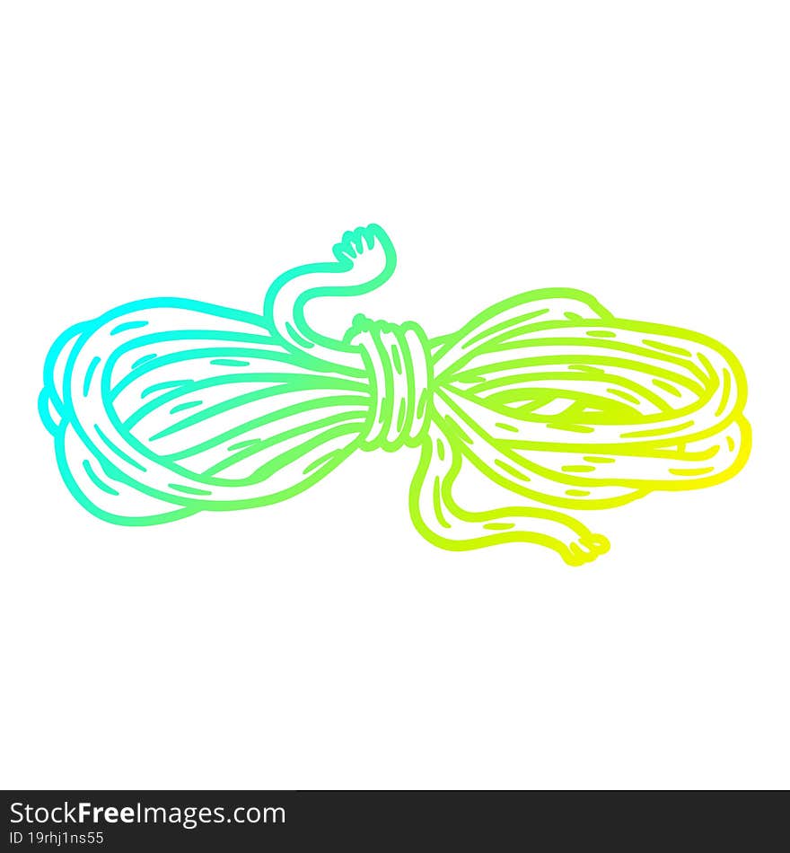 cold gradient line drawing Cartoon rope