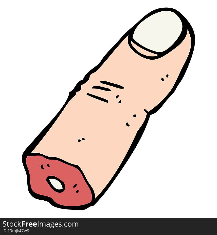 cartoon severed finger