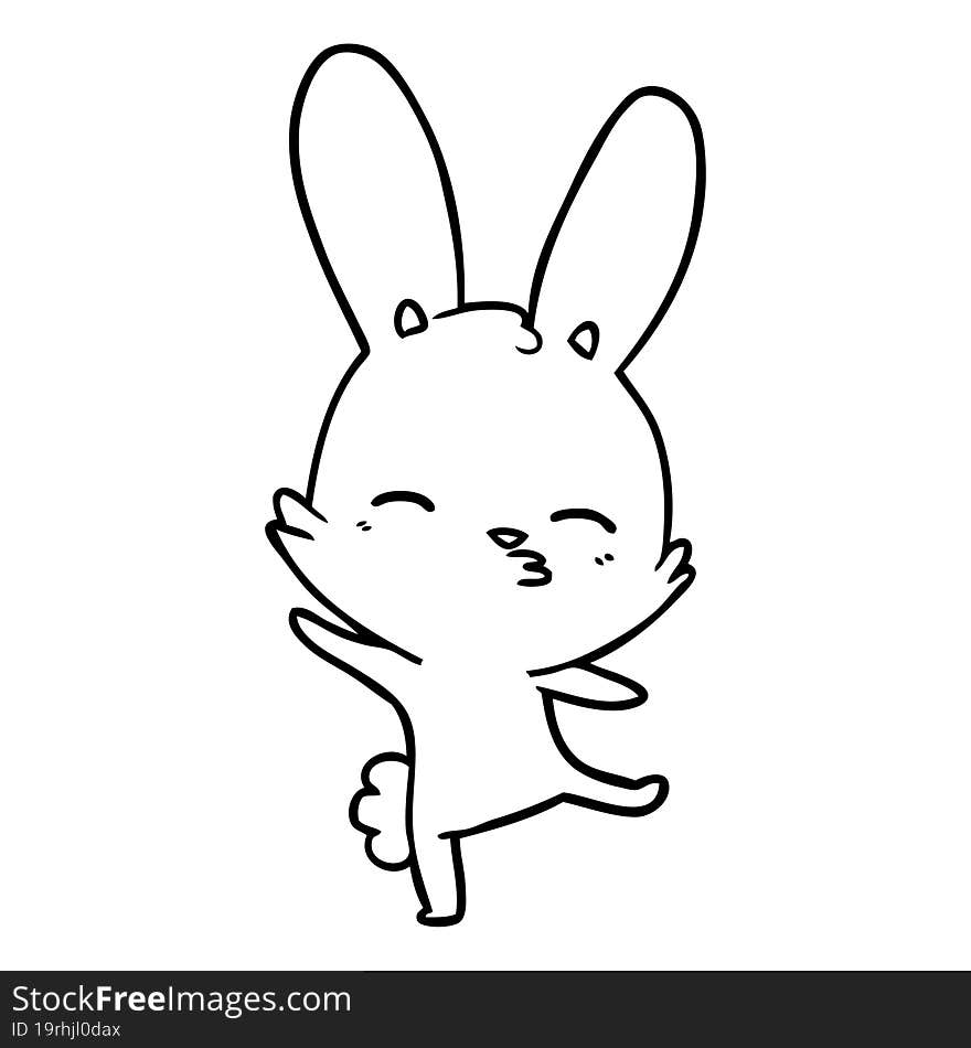 curious bunny cartoon. curious bunny cartoon