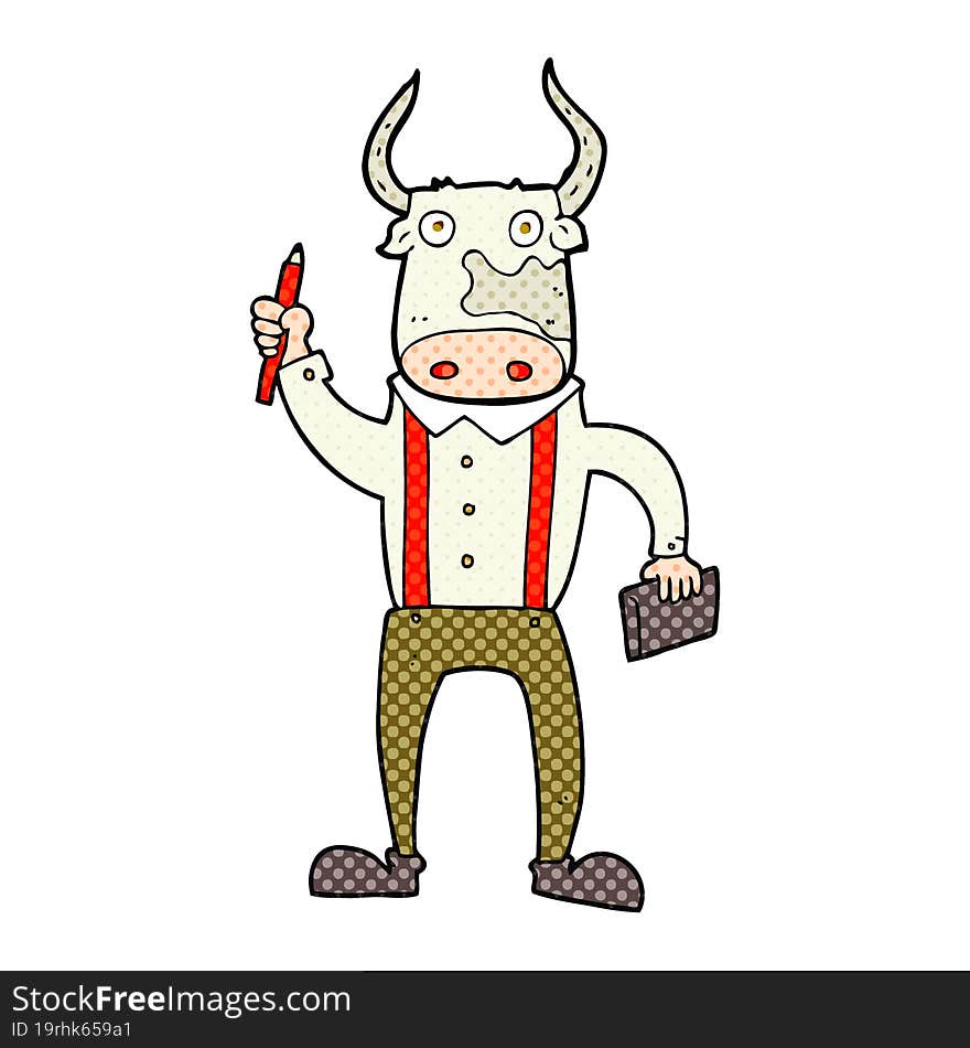 cartoon bull man