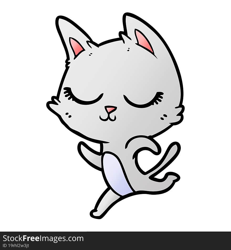 calm cartoon cat. calm cartoon cat