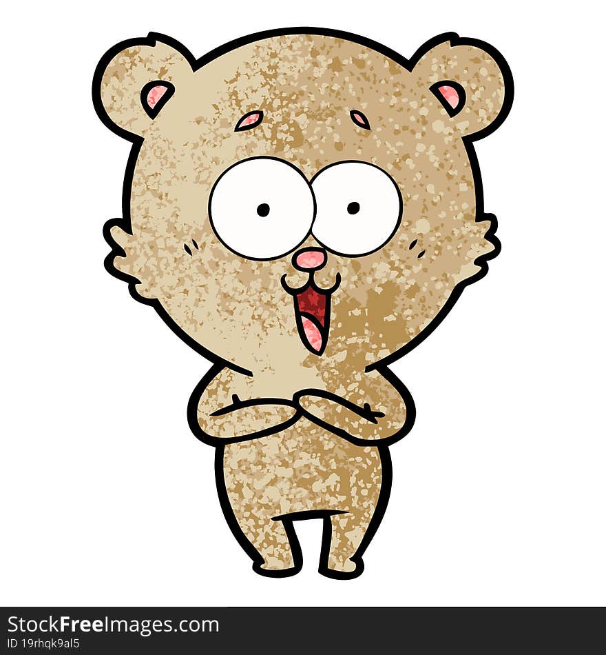 laughing teddy  bear cartoon. laughing teddy  bear cartoon