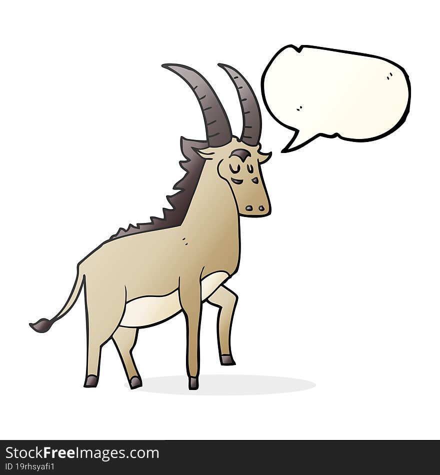 speech bubble cartoon antelope