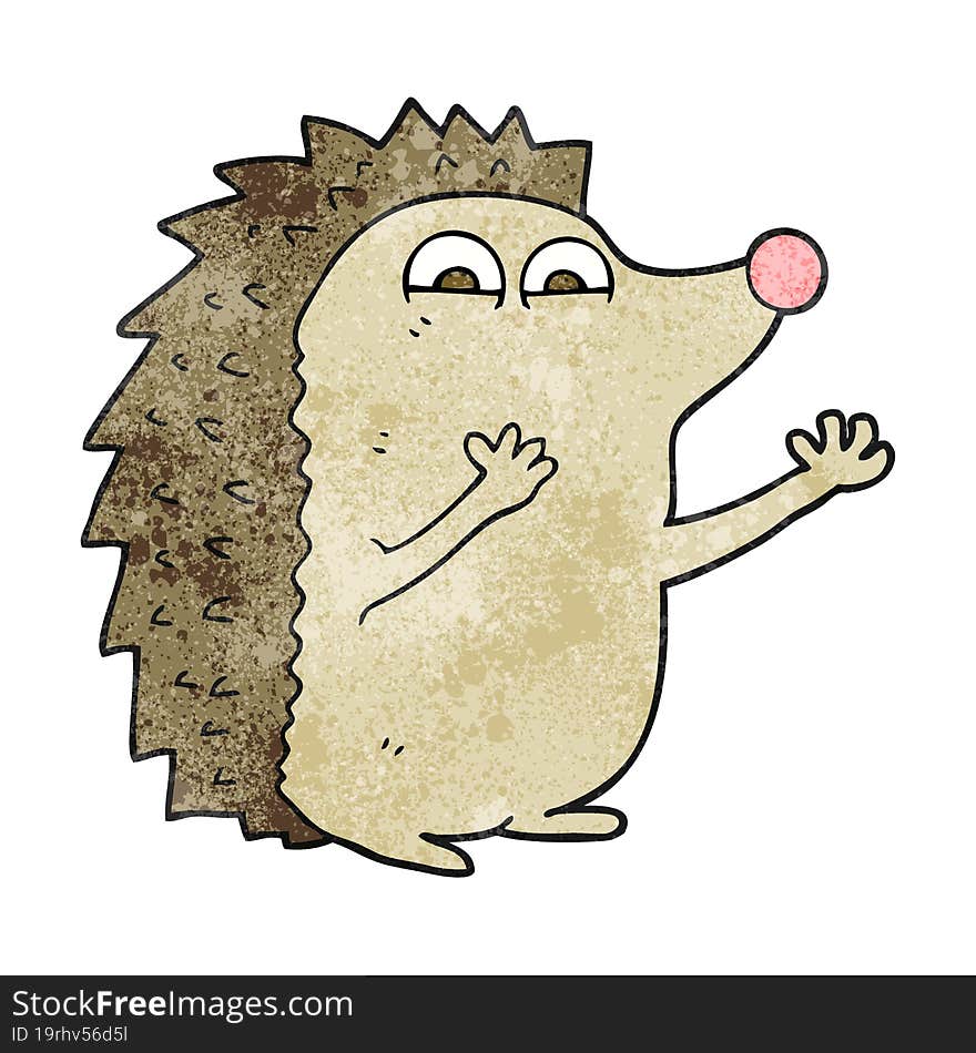 Textured Cartoon Cute Hedgehog