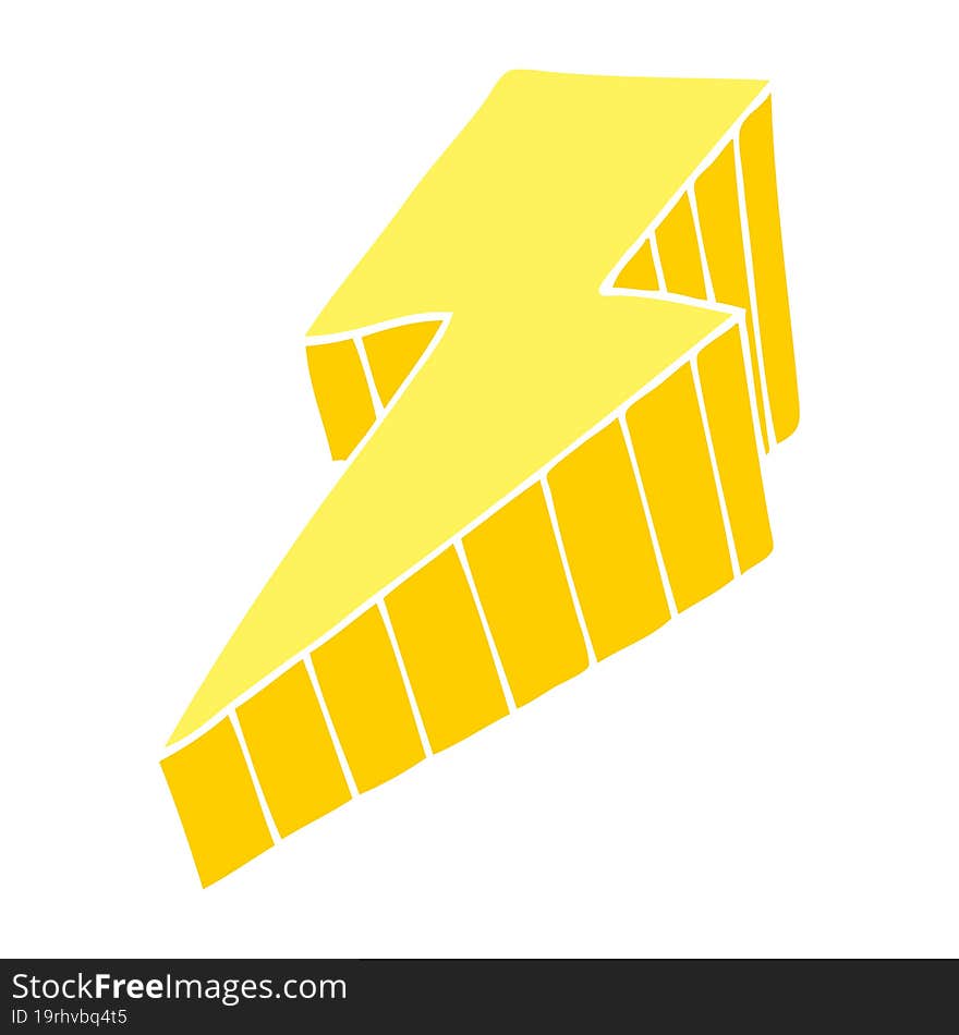 cartoon doodle decorative lightning bolt