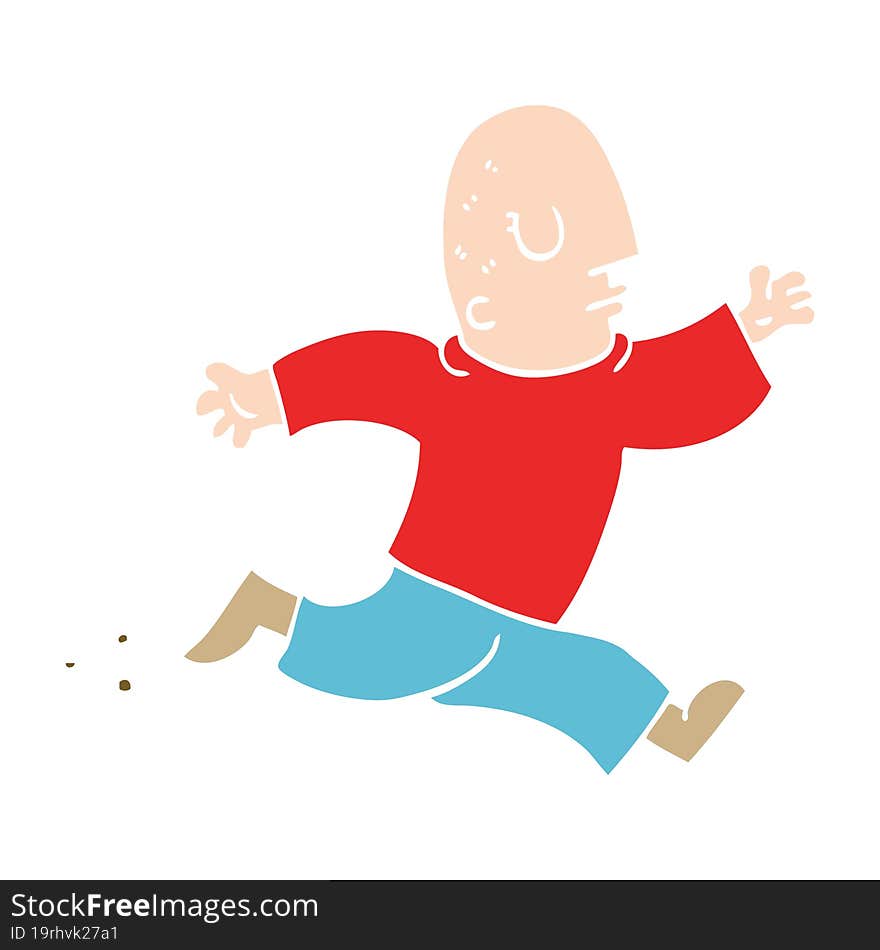 cartoon doodle man running