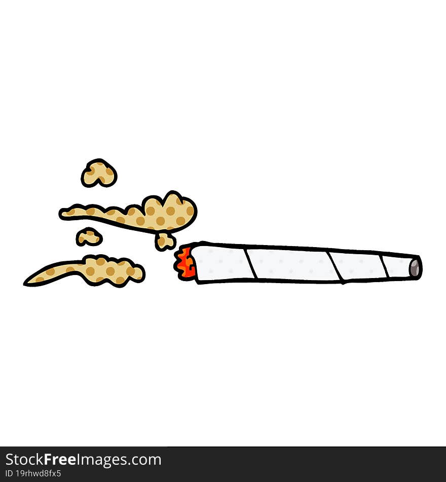 cartoon doodle lit joint