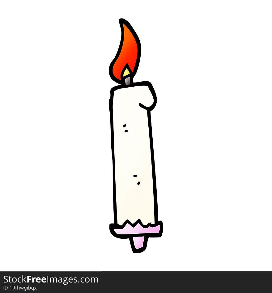 vector gradient illustration cartoon birthday candle