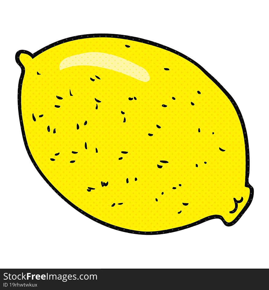 freehand drawn cartoon lemon