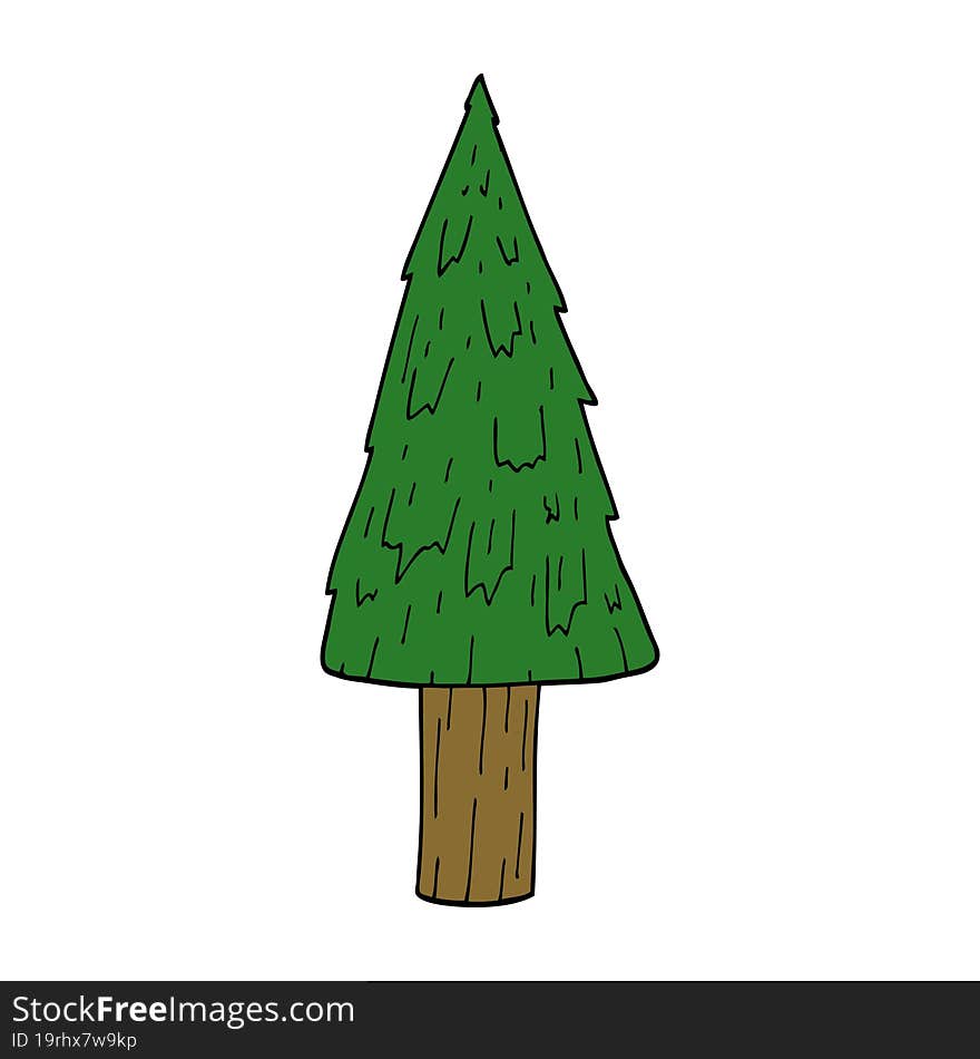 cartoon doodle christmas tree