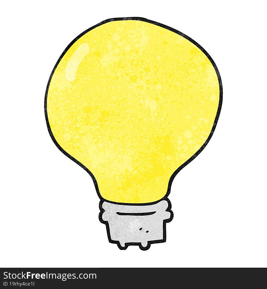 freehand textured cartoon light bulb