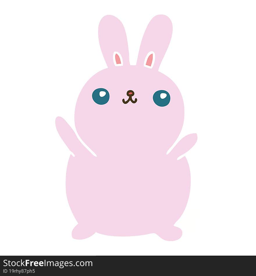 quirky hand drawn cartoon rabbit