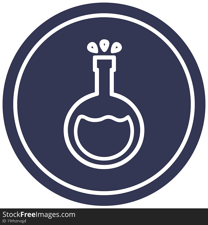 science experiment circular icon