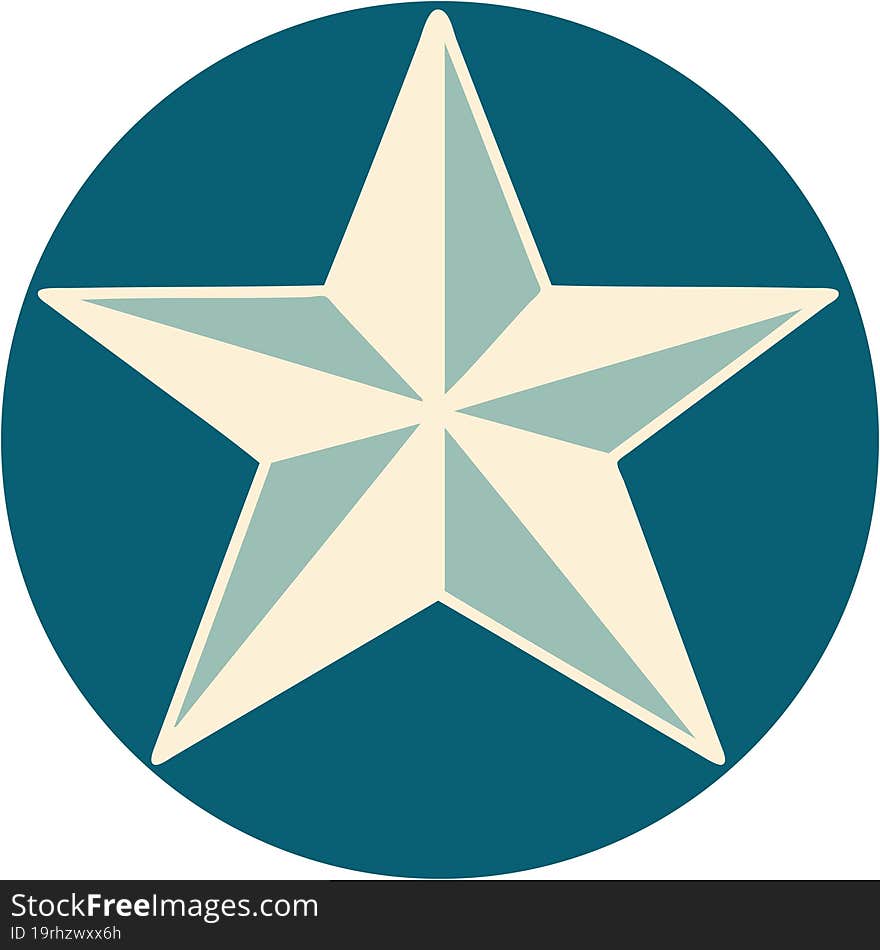 iconic tattoo style image of a star. iconic tattoo style image of a star