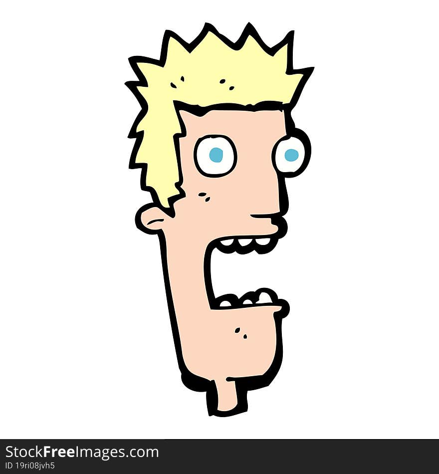 cartoon shocked man s face