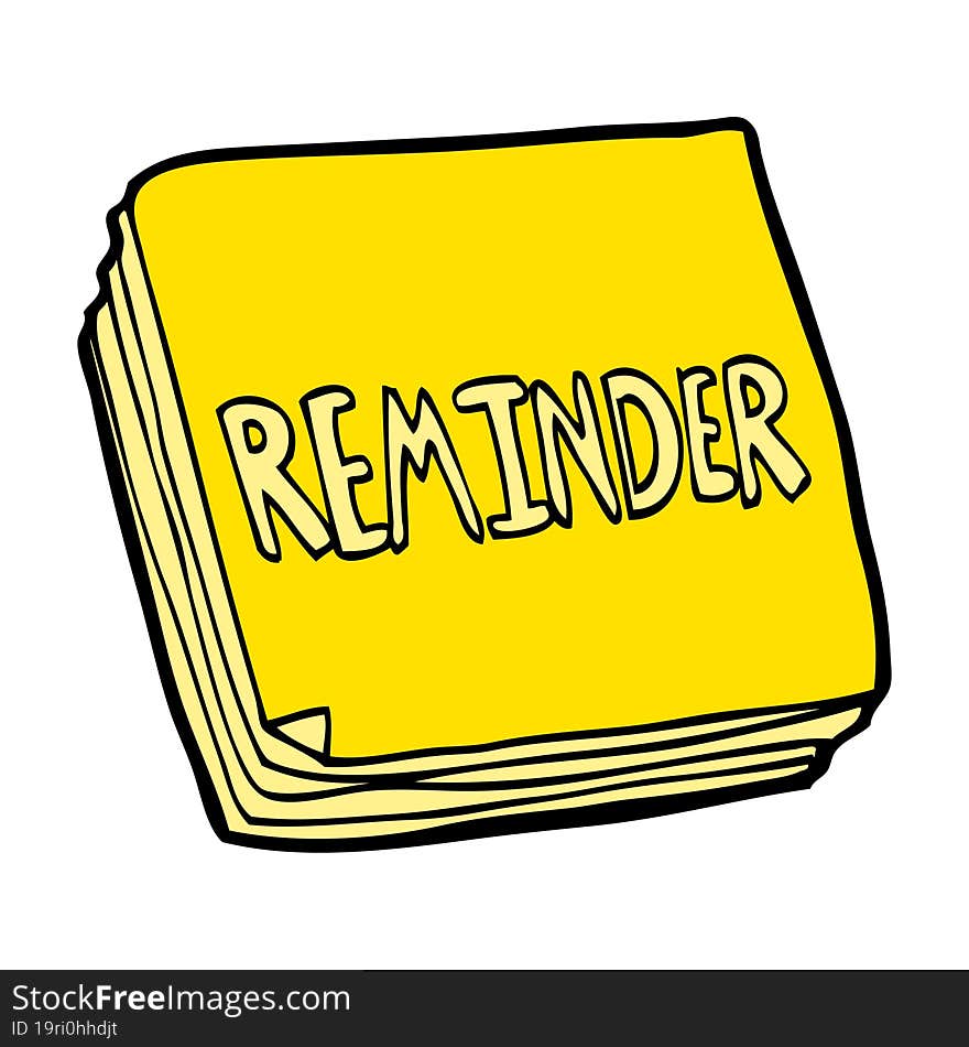 cartoon reminder notes