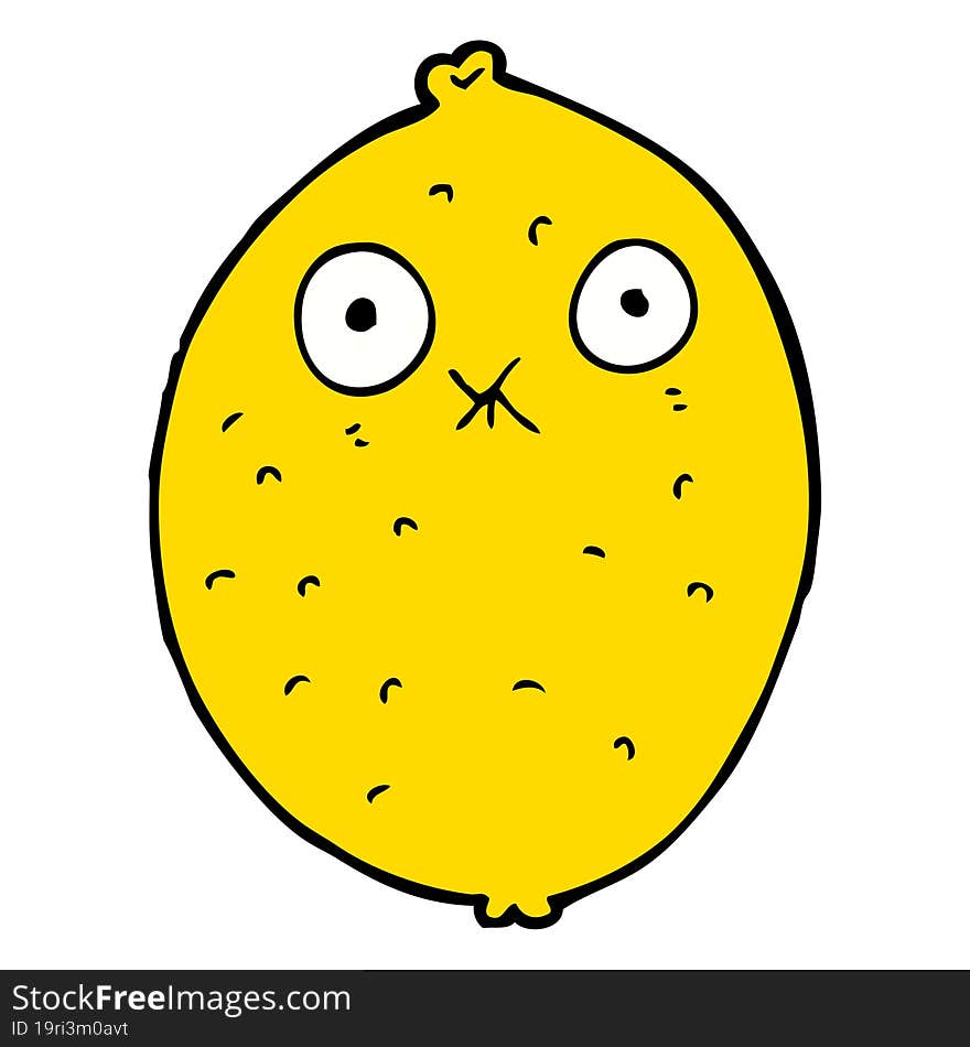 cartoon bitter lemon