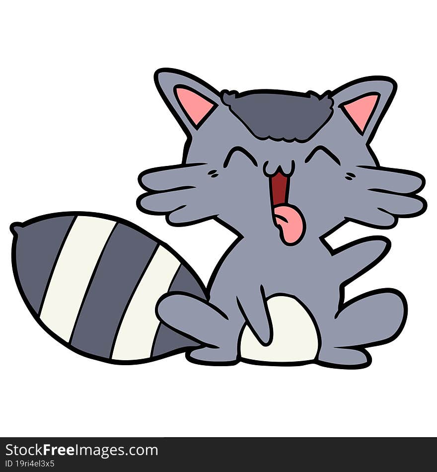 cute cartoon raccoon. cute cartoon raccoon