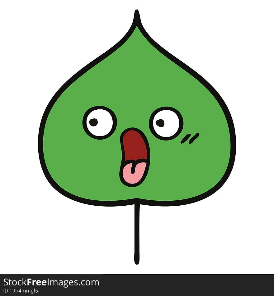 Cute Cartoon Expressional Leaf