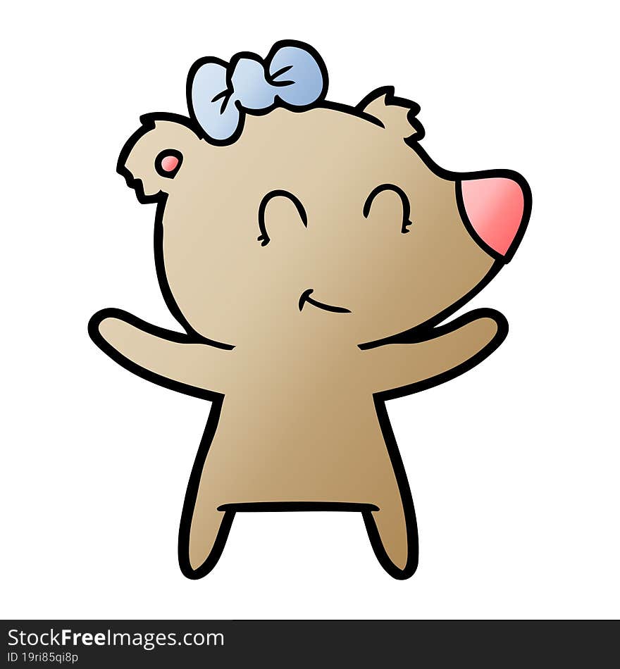 female bear cartoon. female bear cartoon