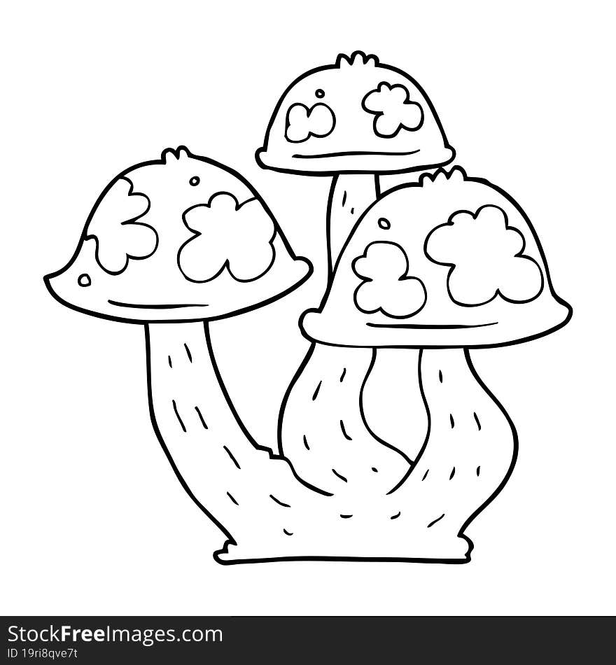 Cartoon Mushrooms