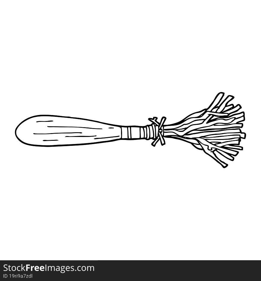 line drawing cartoon magic broom sticks