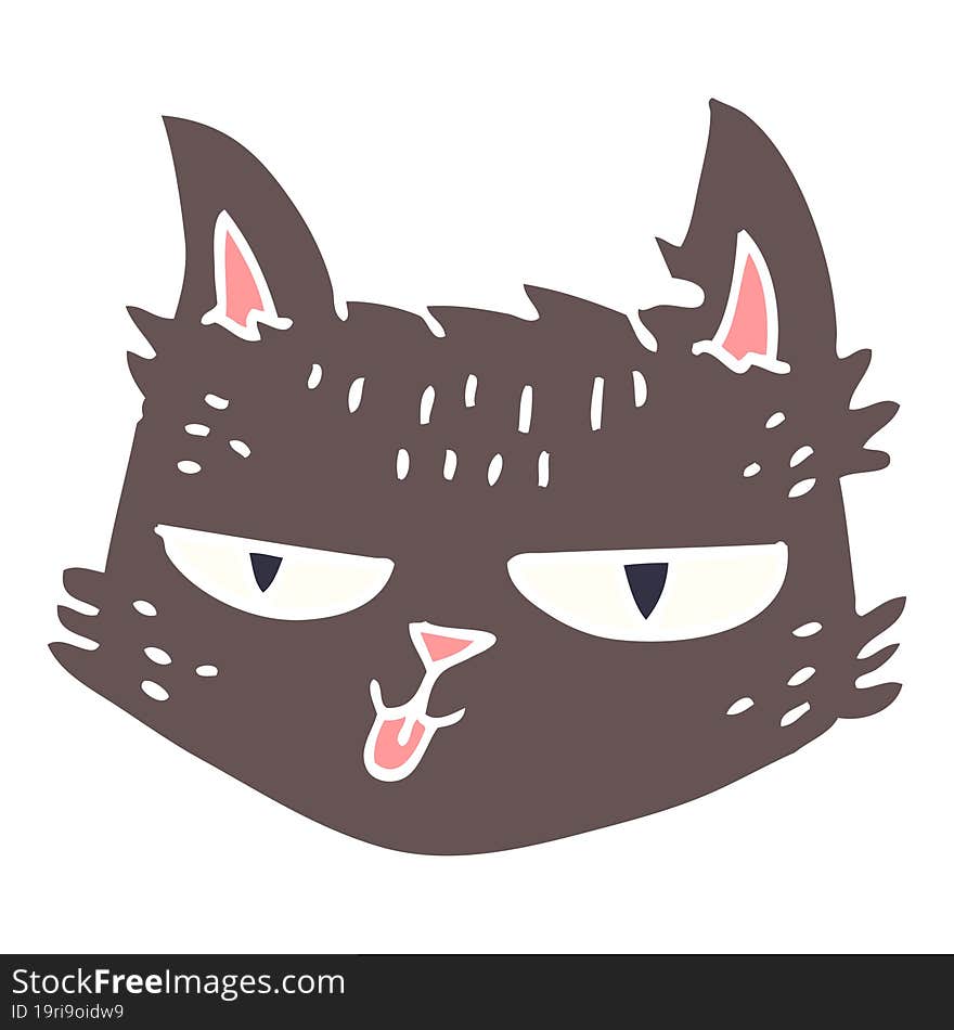 funny cartoon doodle cat