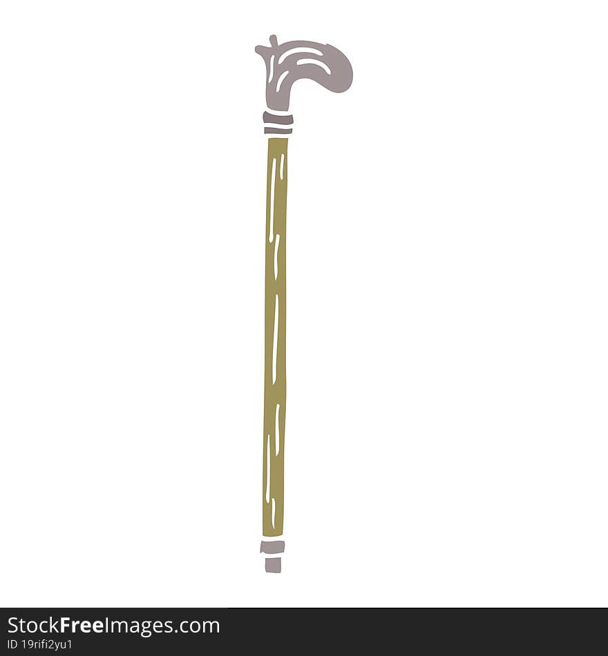 cartoon doodle walking stick