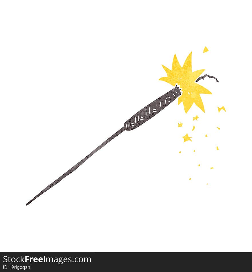 retro cartoon sparkler