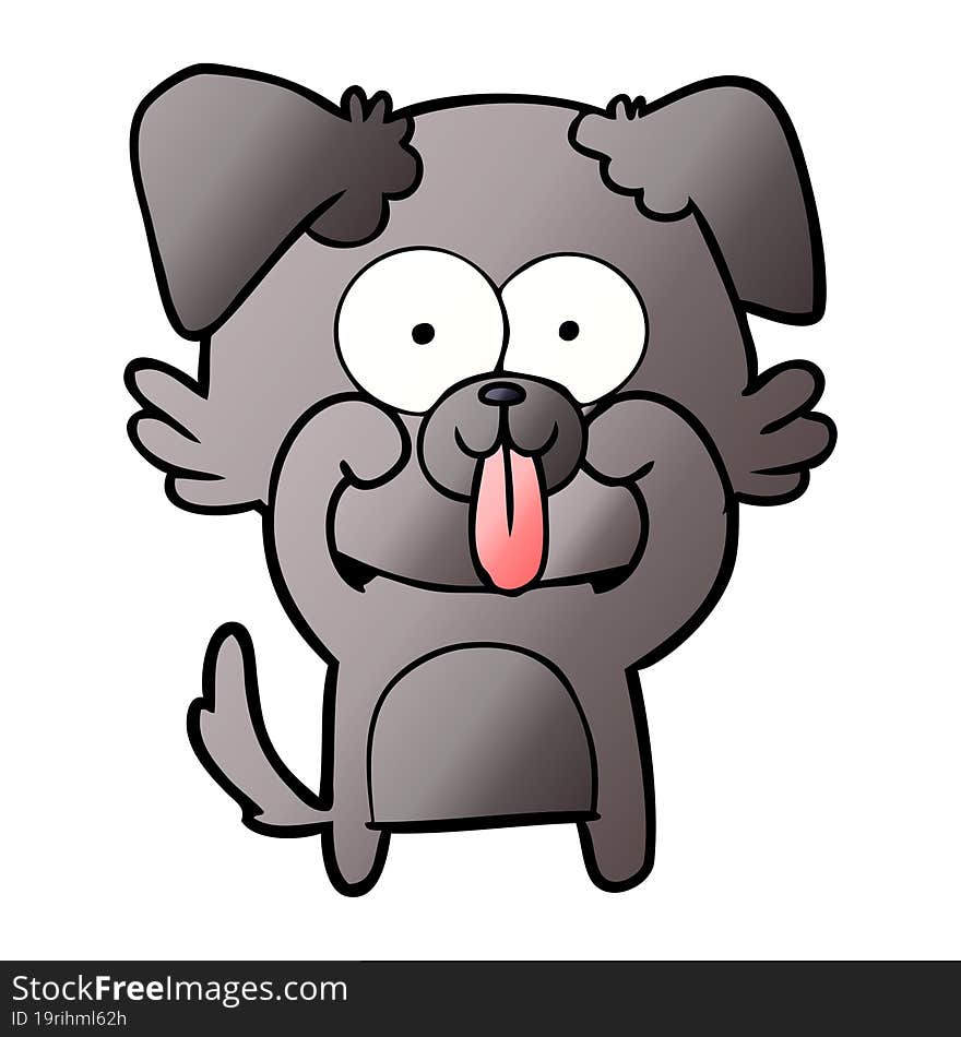 cartoon dog with tongue sticking out. cartoon dog with tongue sticking out