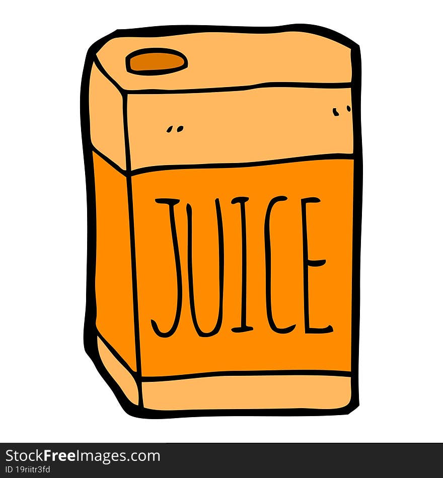 Cartoon Juice Box