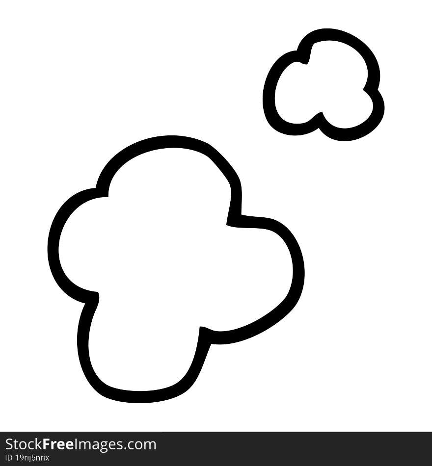 line drawing cartoon poof of smoke