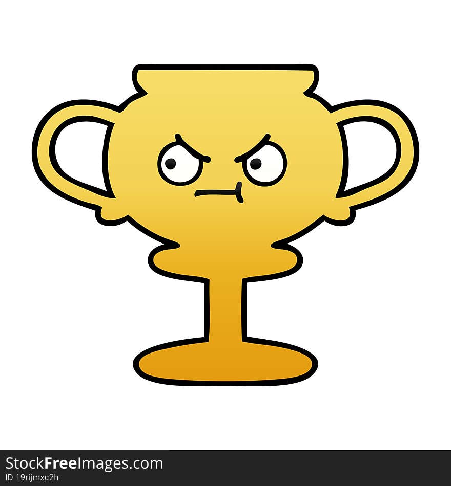 gradient shaded cartoon trophy