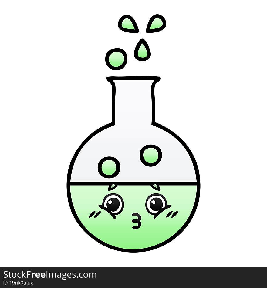 gradient shaded cartoon of a test tube