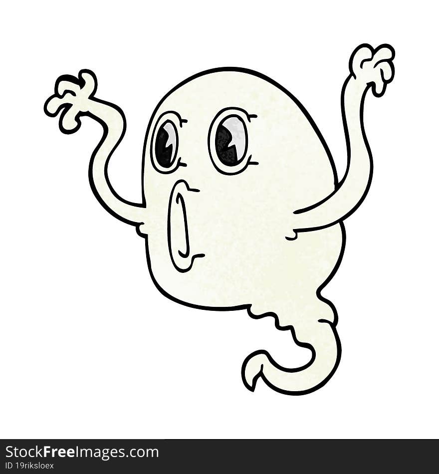 spooky cartoon doodle ghost