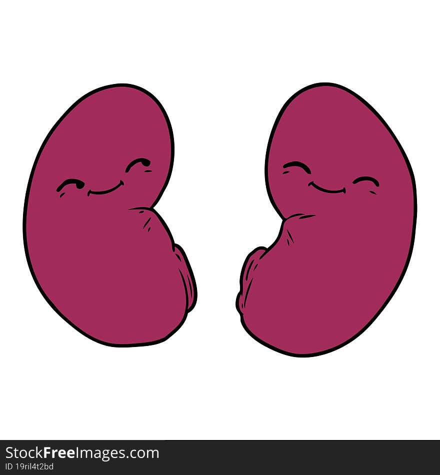 cartoon kidneys. cartoon kidneys