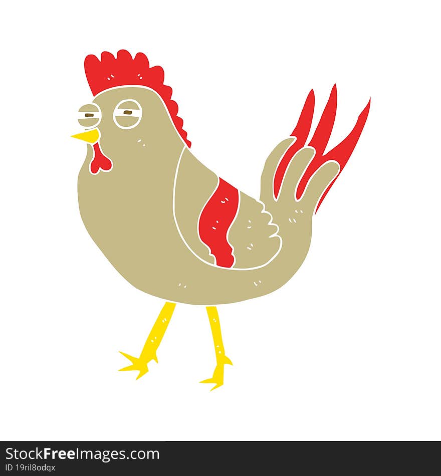 flat color illustration of chicken. flat color illustration of chicken