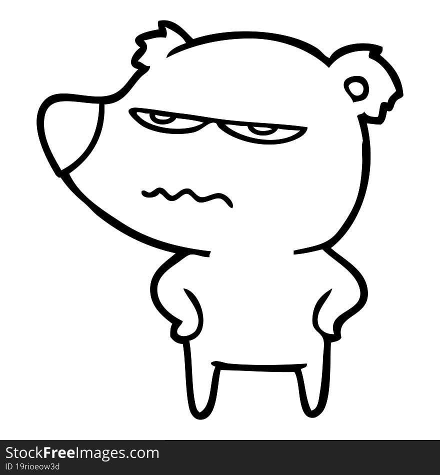 angry bear polar cartoon. angry bear polar cartoon